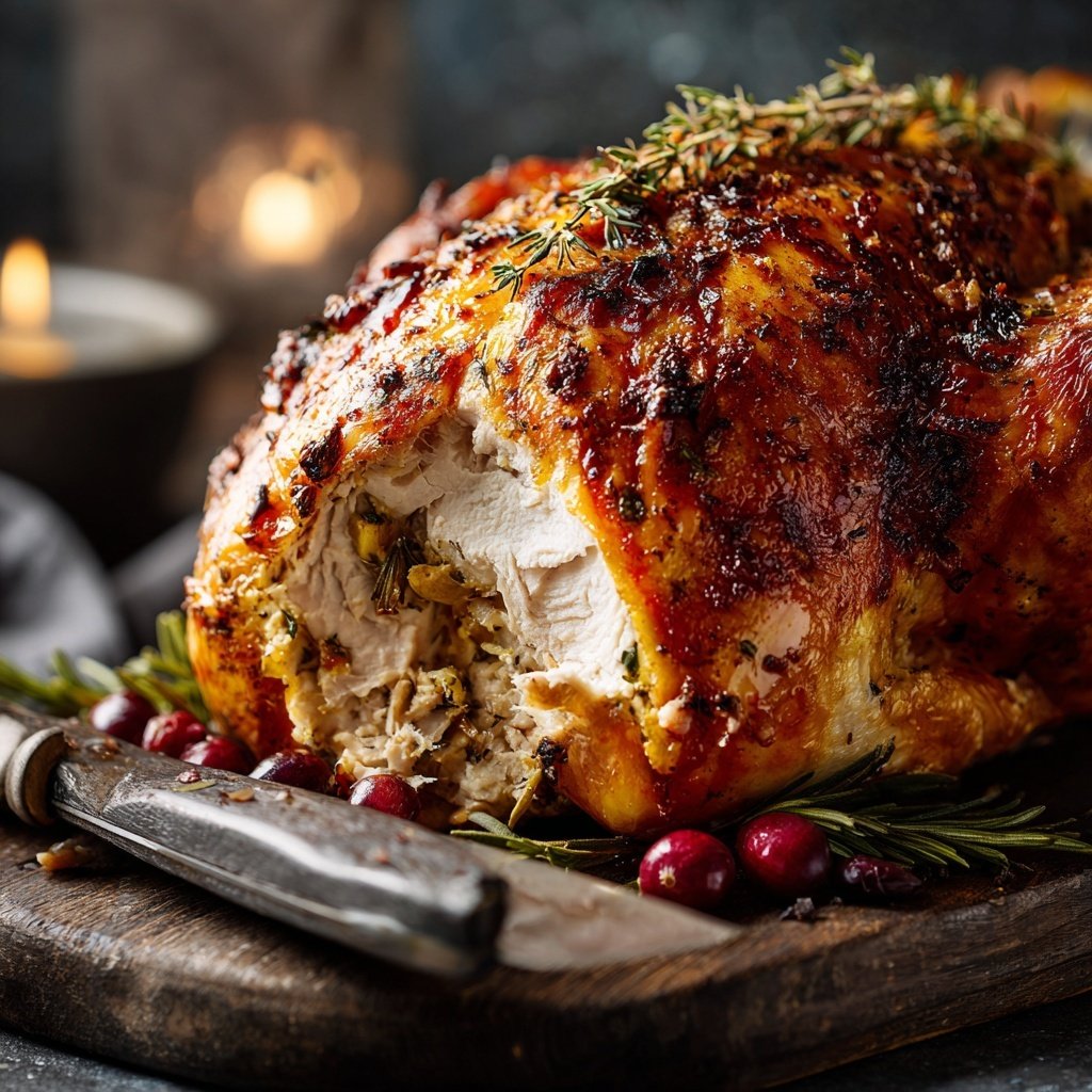 Seasonal & Festive Thanksgiving Herb Stuffed Turkey