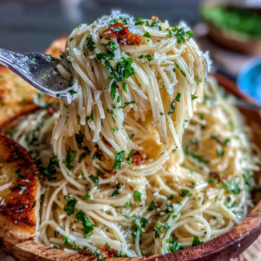 Angel Hair Pasta With Lemon Garlic Butter Sauce