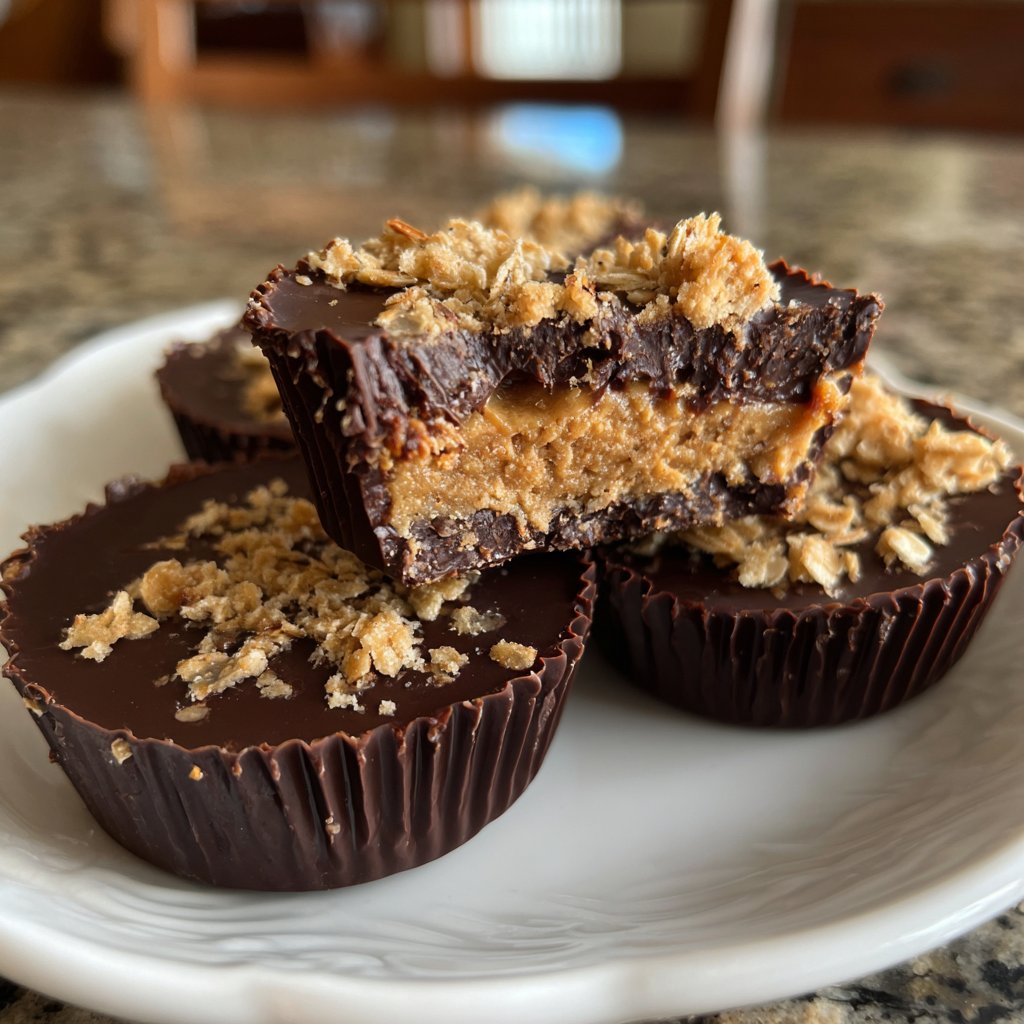 Homemade Peanut Butter Cups with Oats