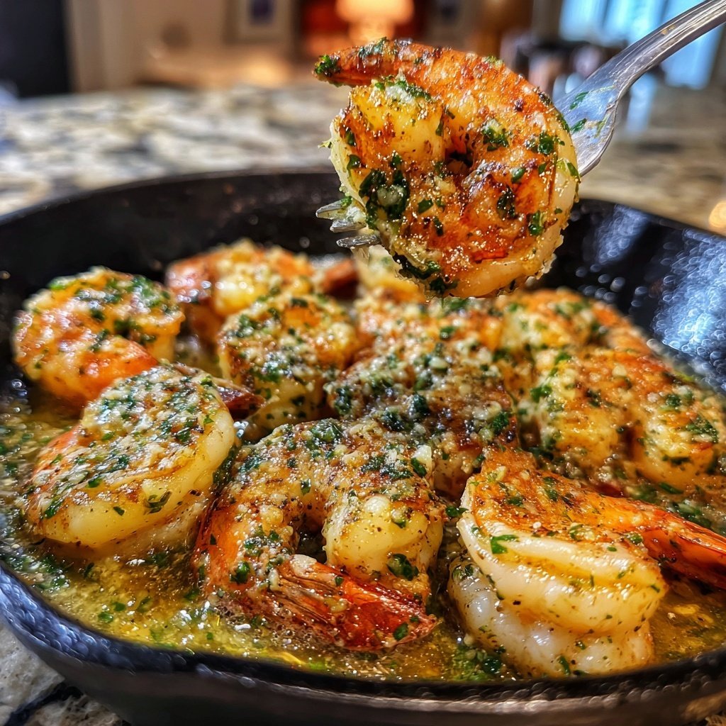 Lemon Garlic Shrimp Skillet