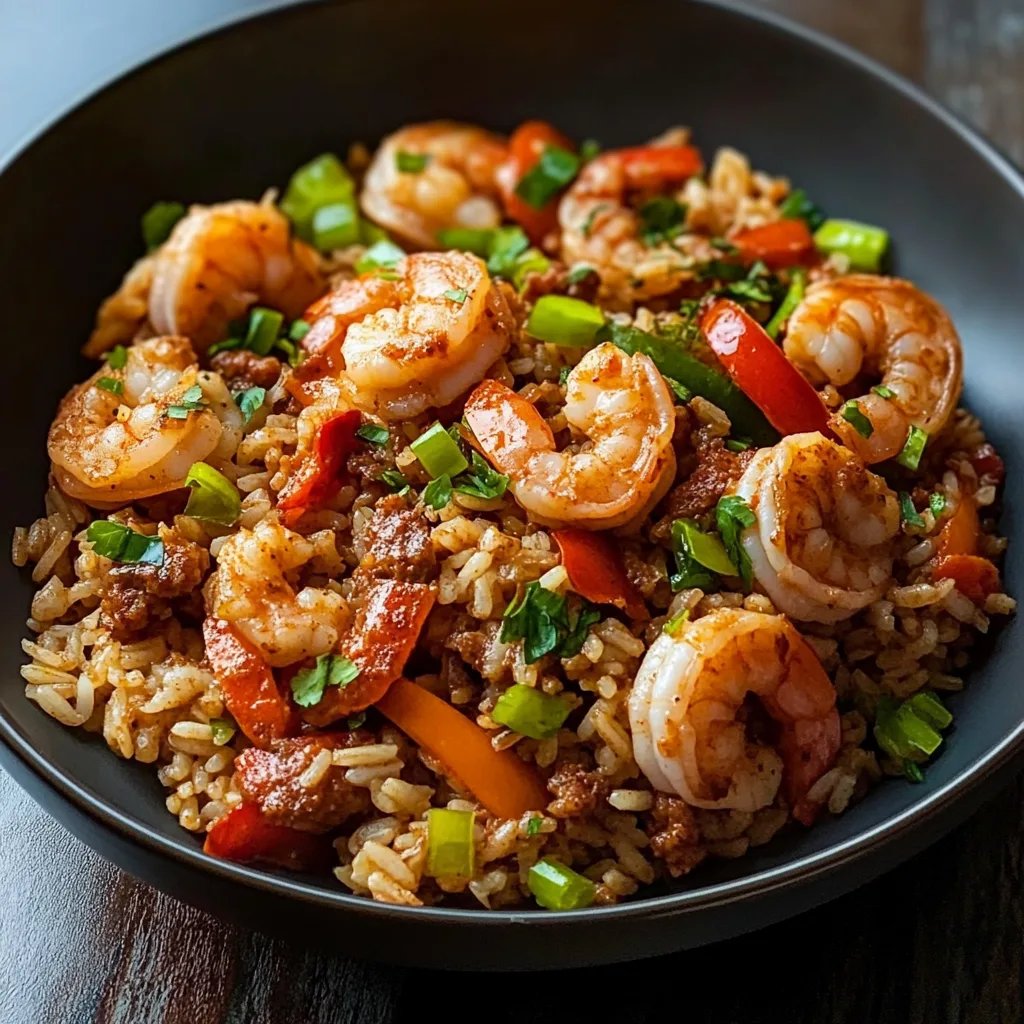 Savory Shrimp Dirty Rice with Bell Peppers & Spice