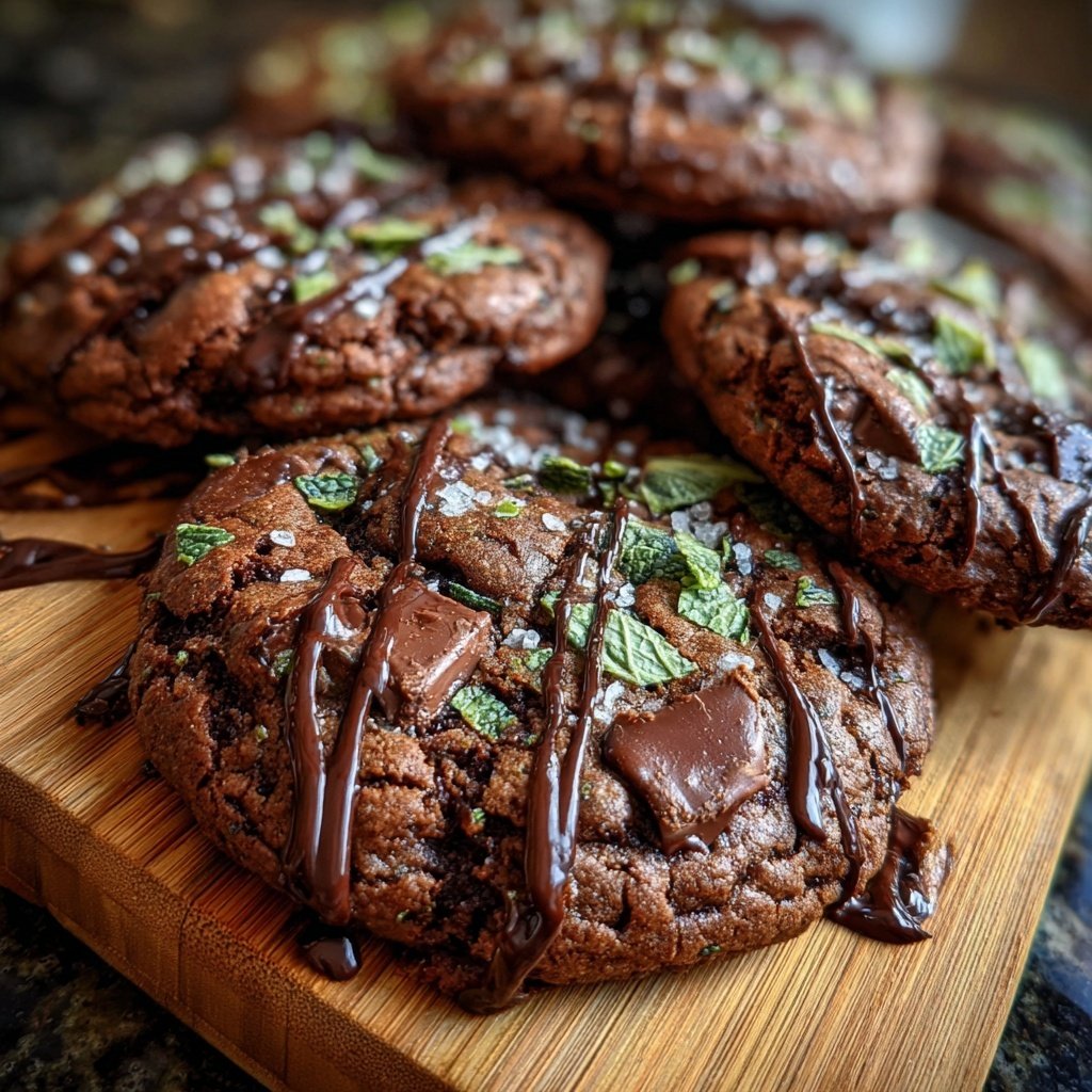 Brownie Mix Mint Chocolate Cookies