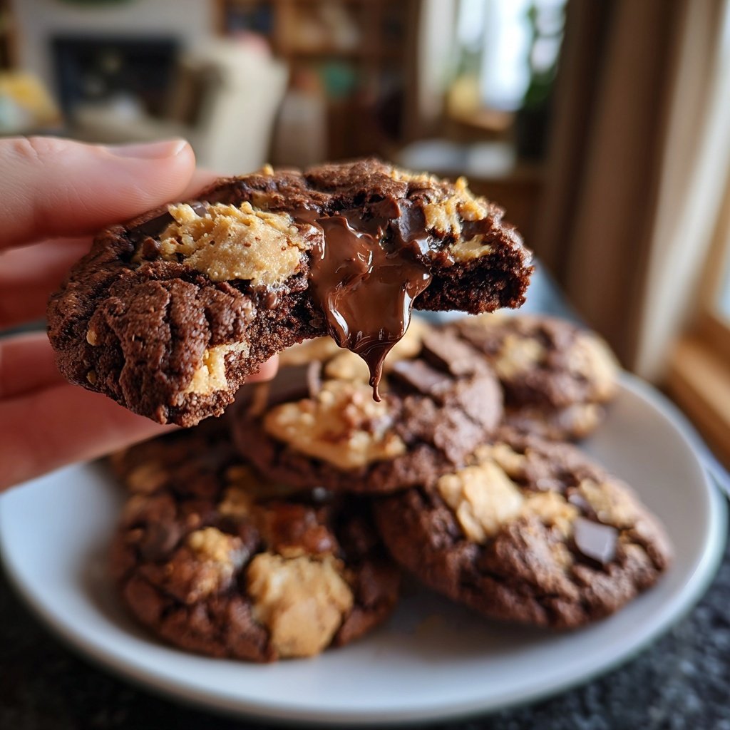 Brownie Mix Peanut Butter Cookies