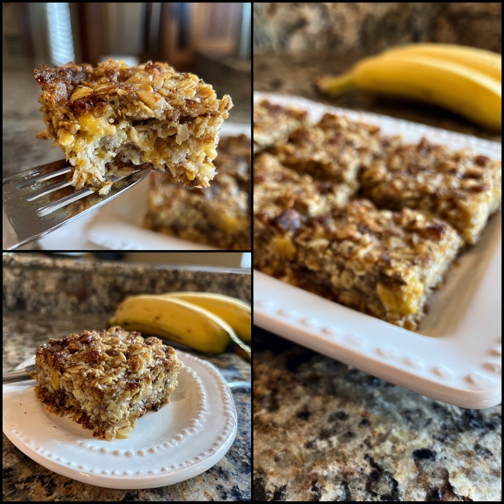 Banana Oat Yogurt Squares