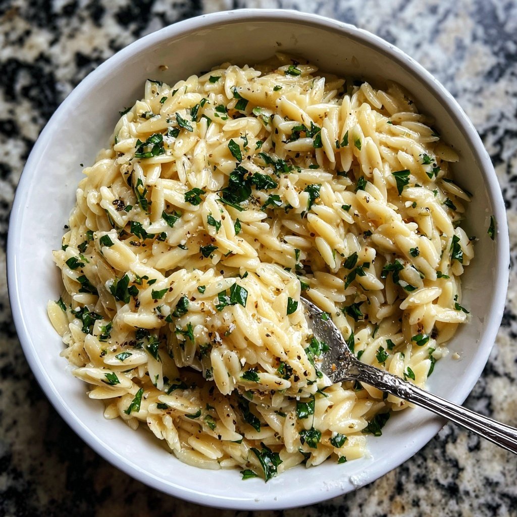 Romantic Garlic Butter Orzo