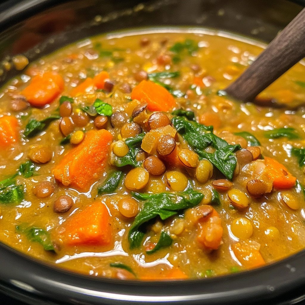 Healthy Crockpot Lentil Soup