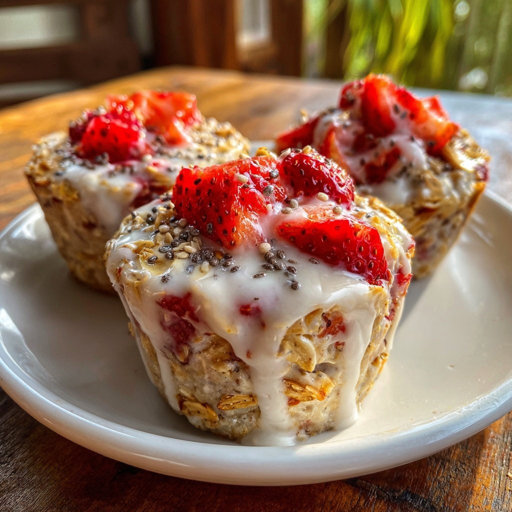 Strawberry Vanilla Chia Oat Cups