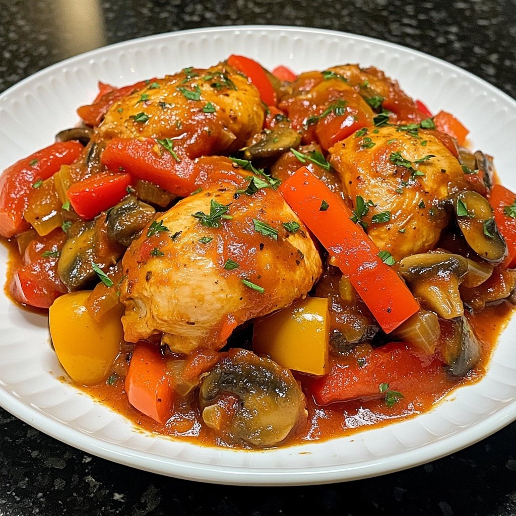 Cozy Crockpot Chicken Cacciatore