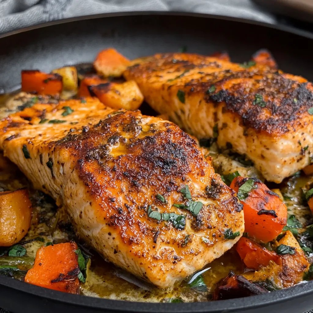 Blackened Cajun Stuffed Salmon